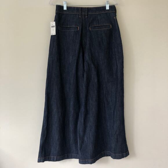 Anthropologie X Pilcro Seamed Flounce High-Rise Wide-Leg Jeans Size 28"x26" - Picture 11 of 13